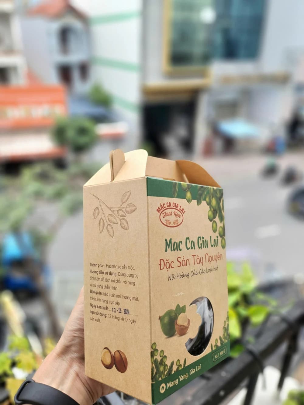 Macca Gia Lai loại 1 - Hộp giấy, hút chân không